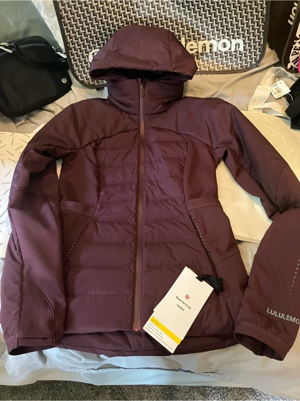NWT Lululemon Down For It All Jacket, Sz 6, CASSIS
